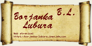 Borjanka Lubura vizit kartica